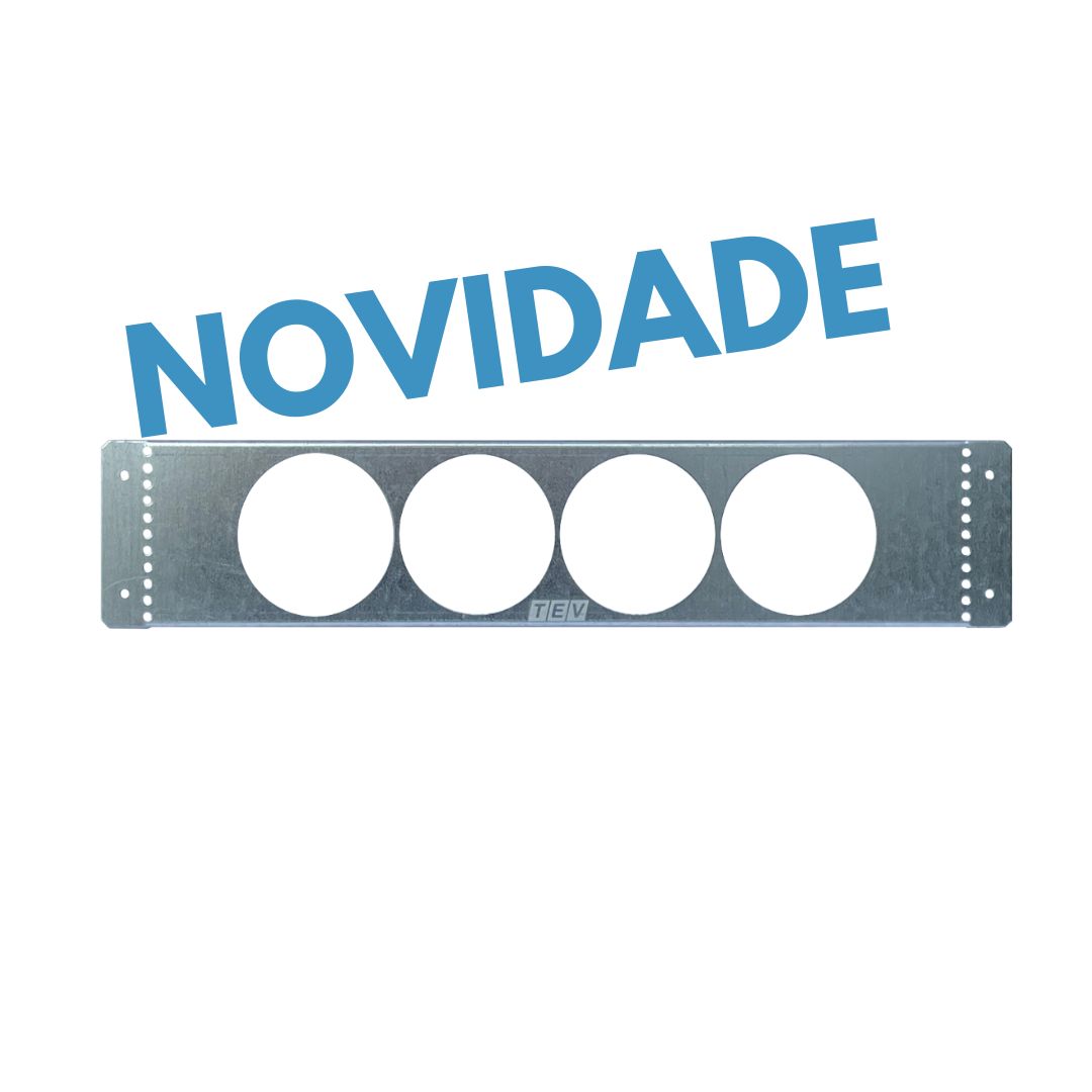 Régua Caixas Pladur Com 4 Furos de 68mm