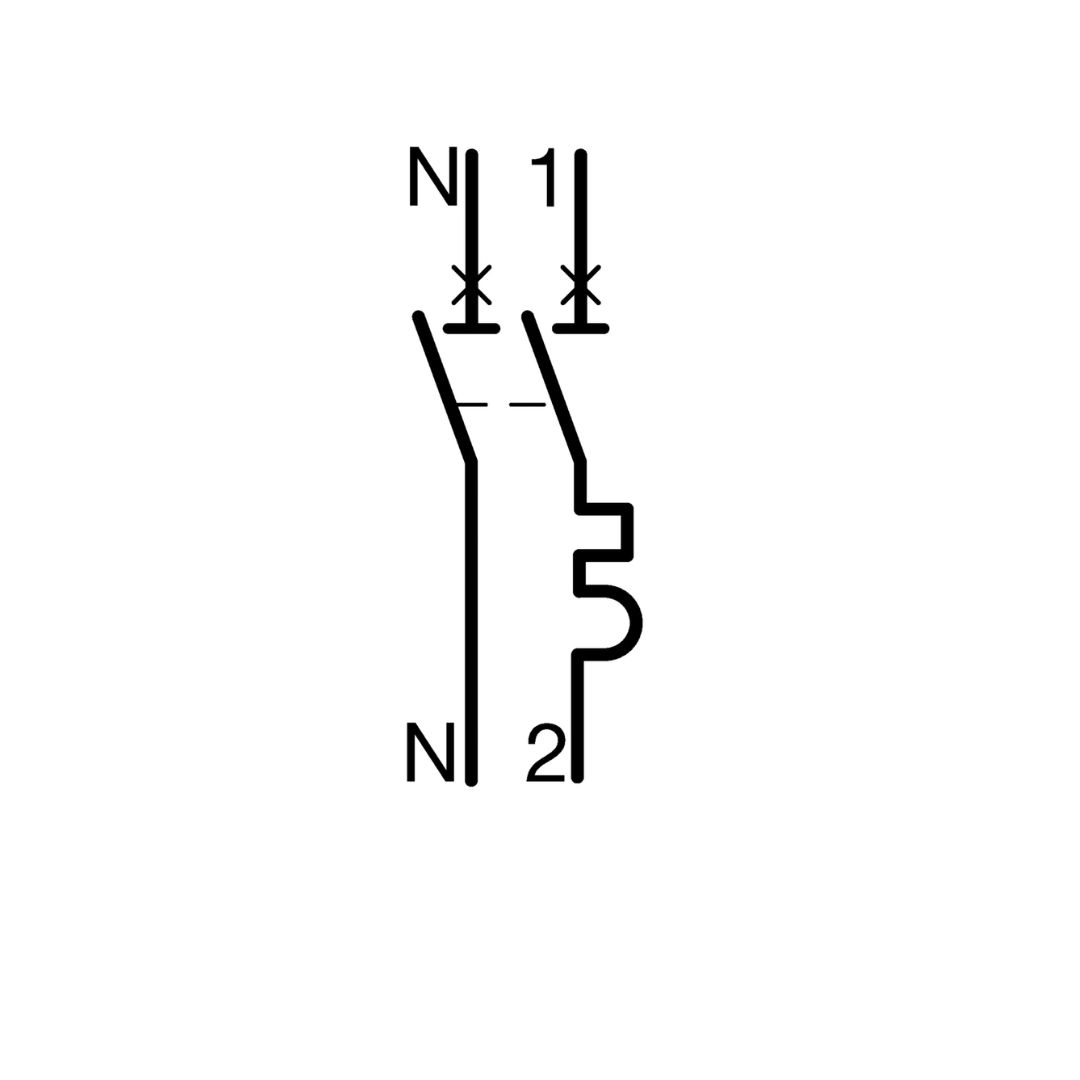 Disjuntor 1P+N 10A Curva C MJT710 da Hager