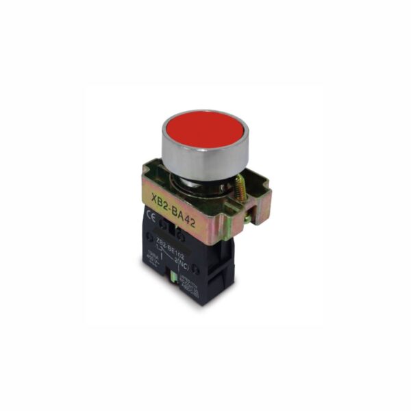 Botão de Pressão Metálico Vermelho 1NC | SOFLIGHT