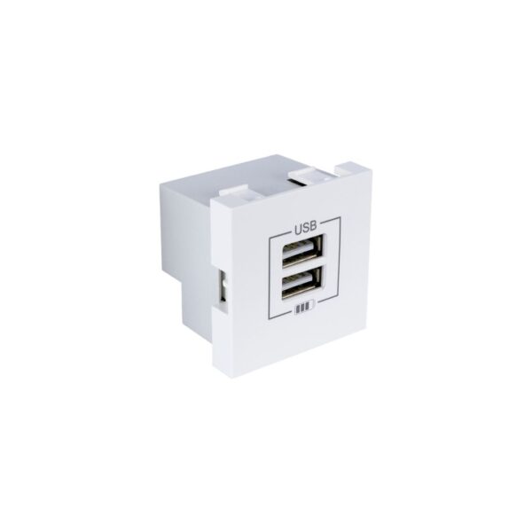 Carregador Duplo USB Tipo A - 2M 45439 | EFAPEL