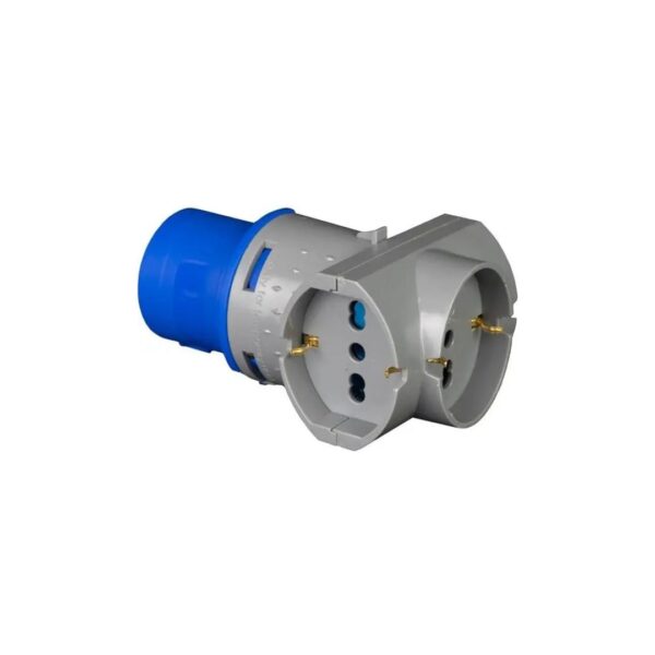 Adaptador Industrial 3P CEE - 3xSCHUKO